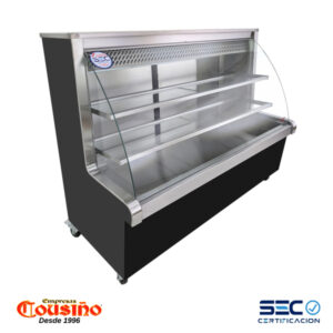 Vitrina refrigerada vidrio curvo 1.2 mt Cousiño